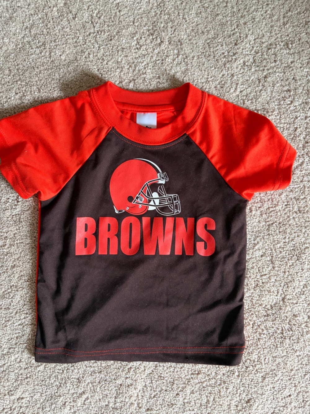 NFL Cleveland Browns Kids Short Sleeve Tee - Brown & Orange